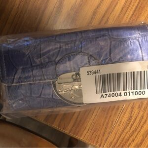 NWT Kathy Van Zeeland Blue Clutch